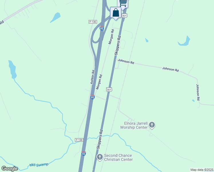 map of restaurants, bars, coffee shops, grocery stores, and more near 2147 Skippers Road in Emporia