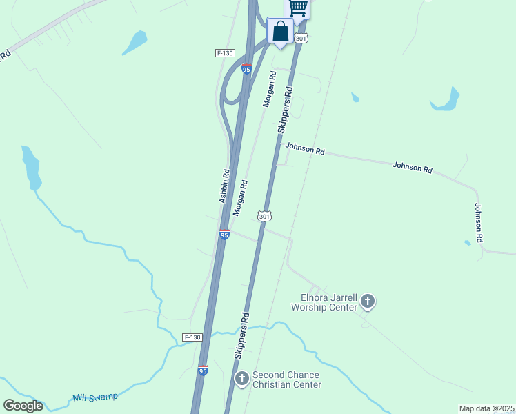 map of restaurants, bars, coffee shops, grocery stores, and more near 2147 Skippers Road in Emporia