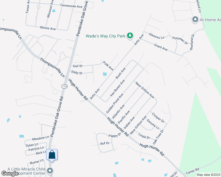 map of restaurants, bars, coffee shops, grocery stores, and more near 1013 Bush Avenue in Oak Grove