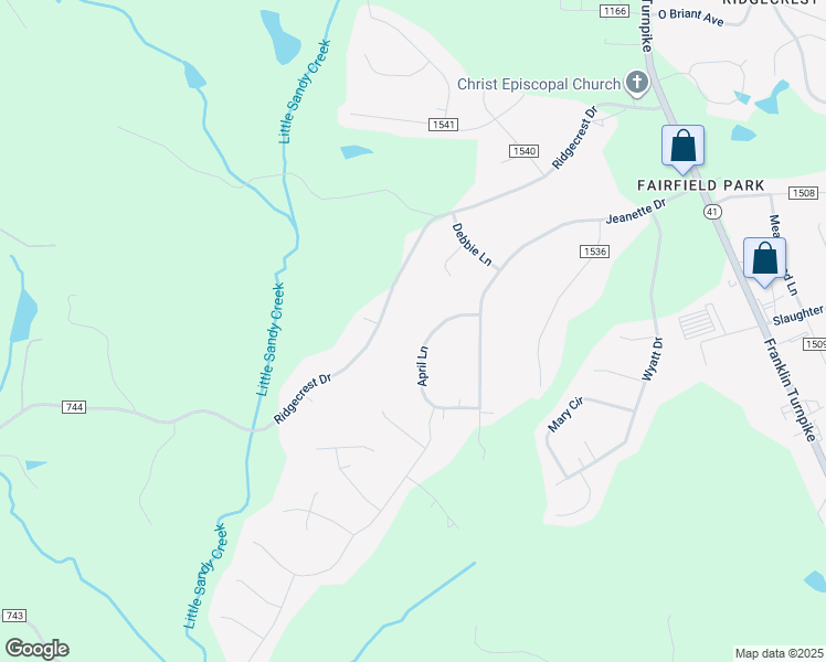 map of restaurants, bars, coffee shops, grocery stores, and more near 226 April Lane in Danville