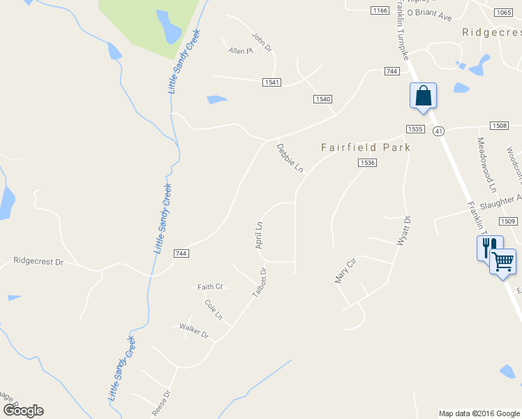 map of restaurants, bars, coffee shops, grocery stores, and more near 222 April Lane in Danville