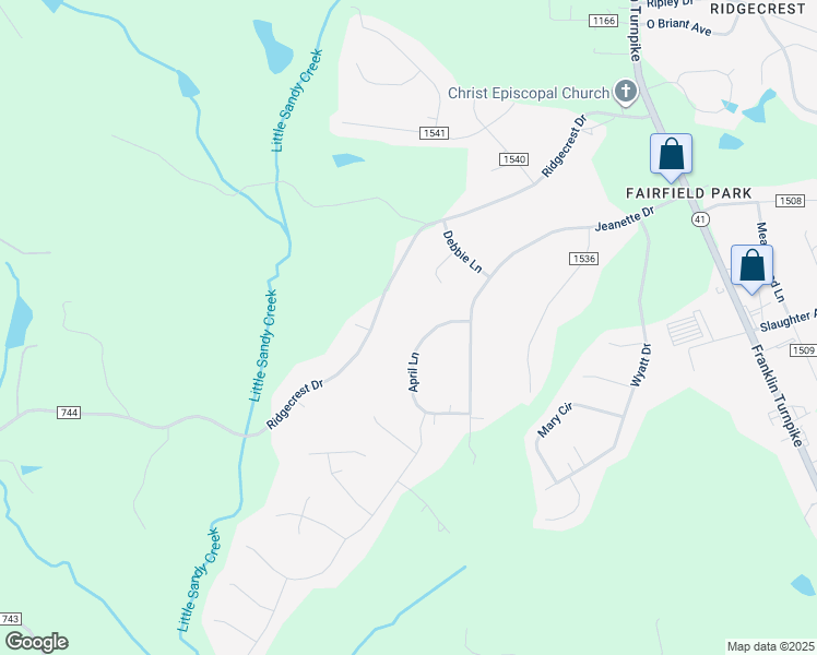 map of restaurants, bars, coffee shops, grocery stores, and more near 222 April Lane in Danville