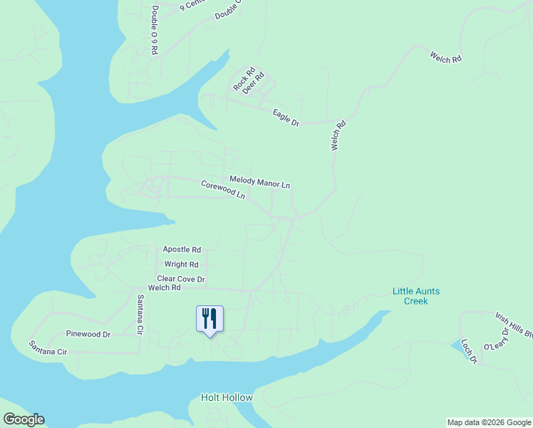 map of restaurants, bars, coffee shops, grocery stores, and more near 1 Driftwood Lane in Reeds Spring