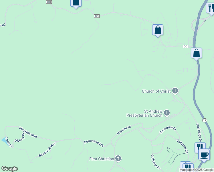 map of restaurants, bars, coffee shops, grocery stores, and more near 41-99 Northwoods Dr in Kimberling City