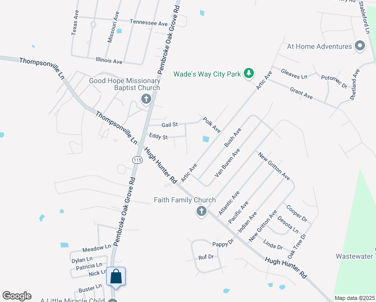 map of restaurants, bars, coffee shops, grocery stores, and more near 307-399 Ashley Street in Oak Grove