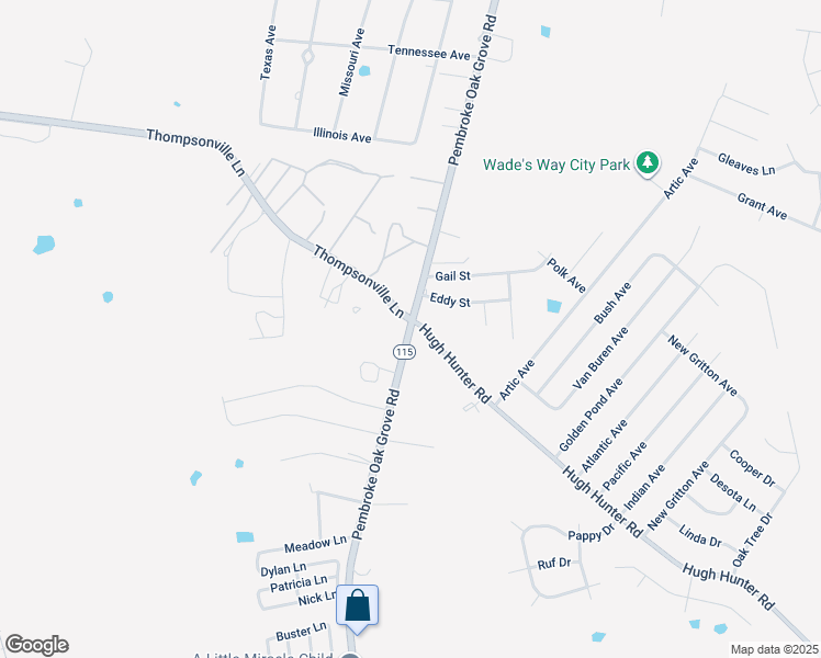 map of restaurants, bars, coffee shops, grocery stores, and more near 115 Pembroke Oak Grove Road in Oak Grove