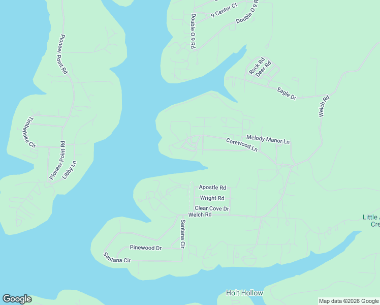 map of restaurants, bars, coffee shops, grocery stores, and more near 540-558 Corewood Lane in Reeds Spring
