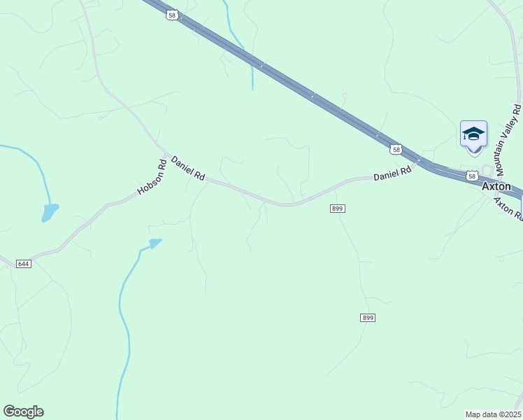 map of restaurants, bars, coffee shops, grocery stores, and more near Pebble Rock Drive in Axton