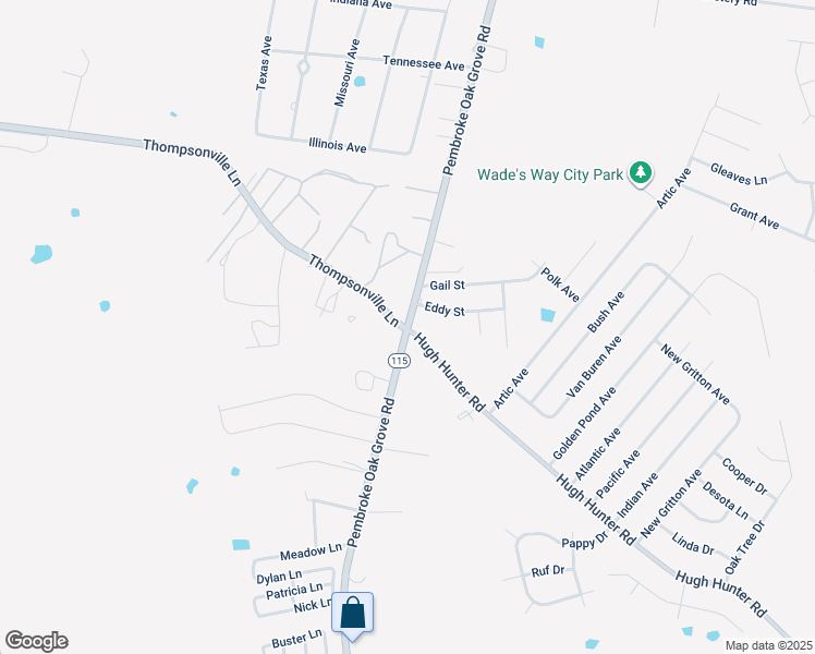 map of restaurants, bars, coffee shops, grocery stores, and more near 115 Pembroke Oak Grove Road in Oak Grove