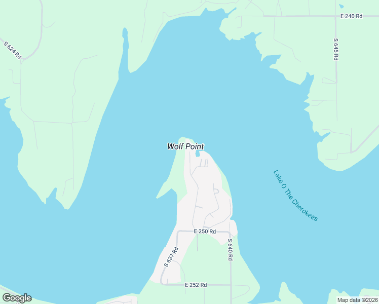 map of restaurants, bars, coffee shops, grocery stores, and more near 24000 South 638 Road in Grove