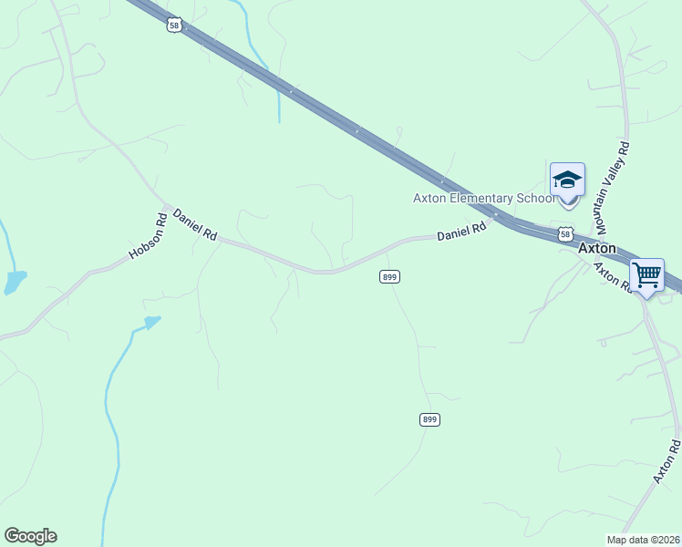 map of restaurants, bars, coffee shops, grocery stores, and more near 1650-1690 Daniel Road in Axton