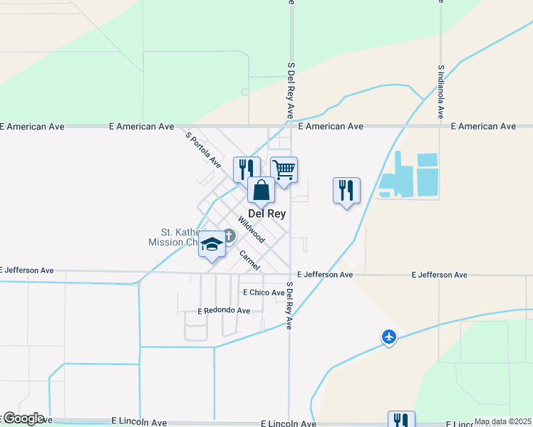 map of restaurants, bars, coffee shops, grocery stores, and more near in Del Rey