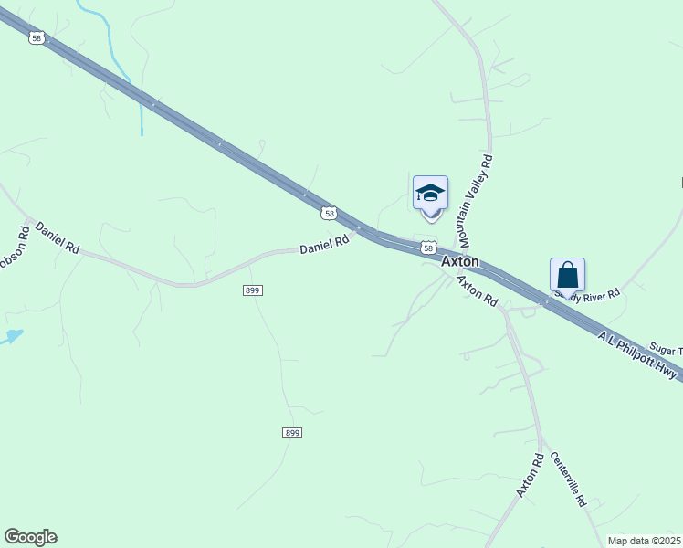 map of restaurants, bars, coffee shops, grocery stores, and more near in Axton