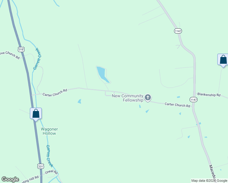 map of restaurants, bars, coffee shops, grocery stores, and more near 1040 Carter Church Road in Adolphus