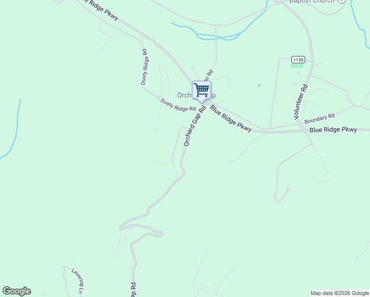 map of restaurants, bars, coffee shops, grocery stores, and more near Pilot Mountain Lane in Fancy Gap