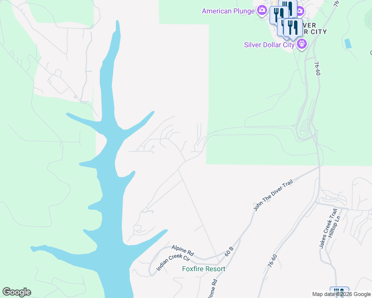 map of restaurants, bars, coffee shops, grocery stores, and more near 43 Songbird Circle in Branson