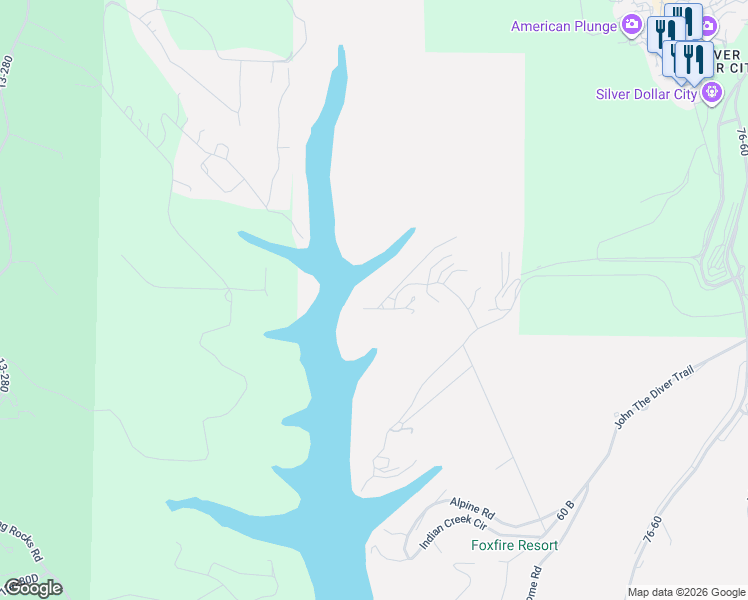 map of restaurants, bars, coffee shops, grocery stores, and more near 3 Woodpecker Lane in Branson