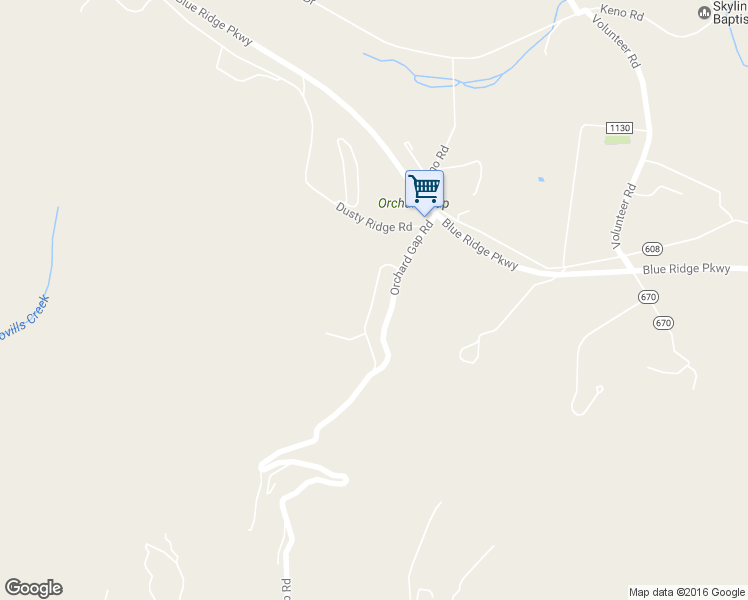 map of restaurants, bars, coffee shops, grocery stores, and more near Pilot Mountain Lane in Fancy Gap