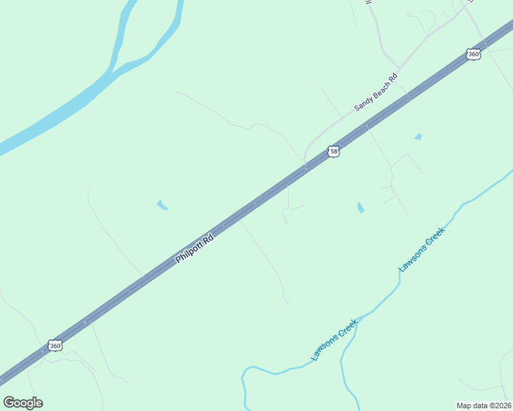 map of restaurants, bars, coffee shops, grocery stores, and more near 5227 Philpott Road in South Boston