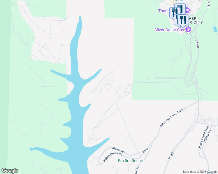 map of restaurants, bars, coffee shops, grocery stores, and more near 59-151 Lantern Bay Lane in Branson