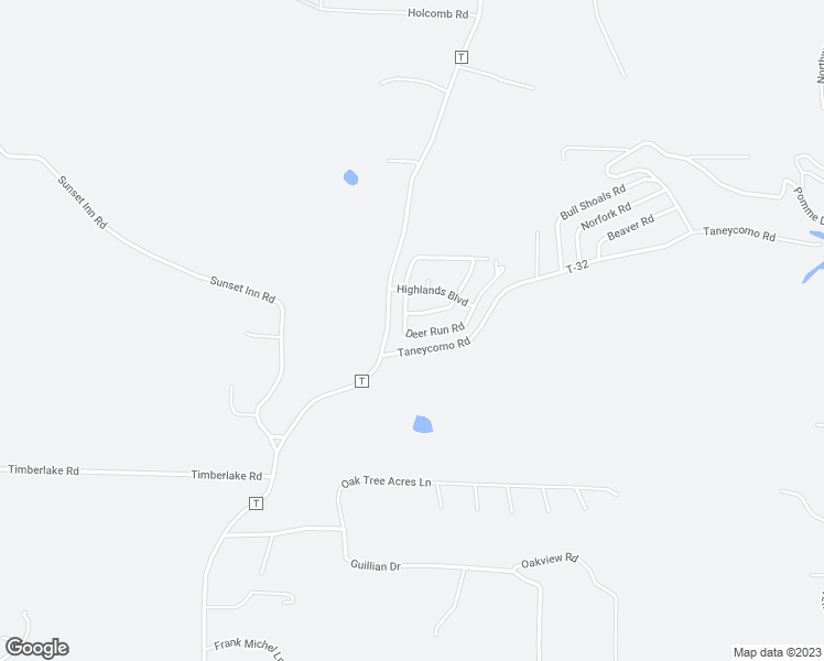 map of restaurants, bars, coffee shops, grocery stores, and more near 215 Deer Run Road in Branson