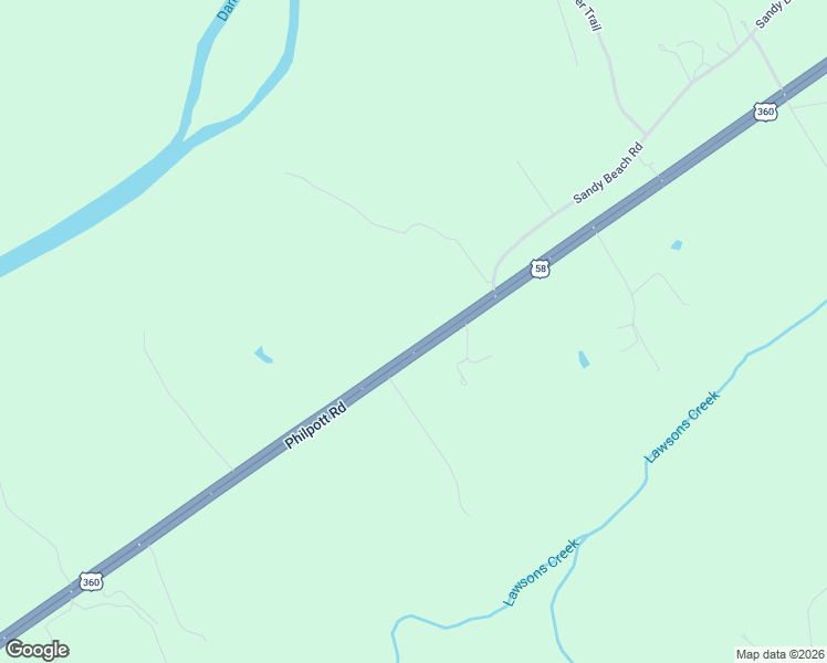 map of restaurants, bars, coffee shops, grocery stores, and more near 5227 Philpott Road in South Boston