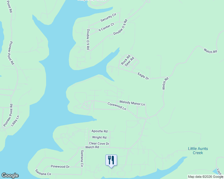 map of restaurants, bars, coffee shops, grocery stores, and more near 124-198 Peaceful Valley Lane in Reeds Spring