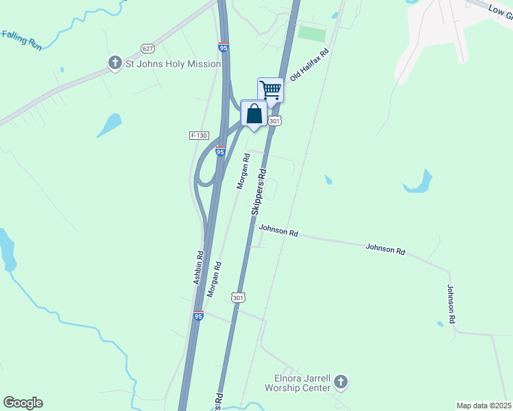 map of restaurants, bars, coffee shops, grocery stores, and more near 1888 Skippers Rd in Emporia