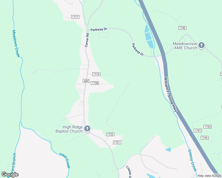 map of restaurants, bars, coffee shops, grocery stores, and more near 162 Crestmond Lane in Martinsville