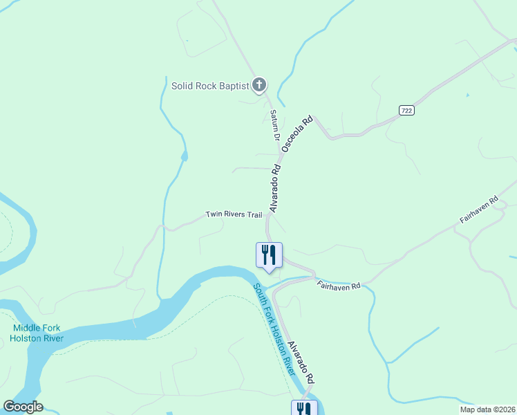 map of restaurants, bars, coffee shops, grocery stores, and more near 20284 Alvarado Road in Abingdon