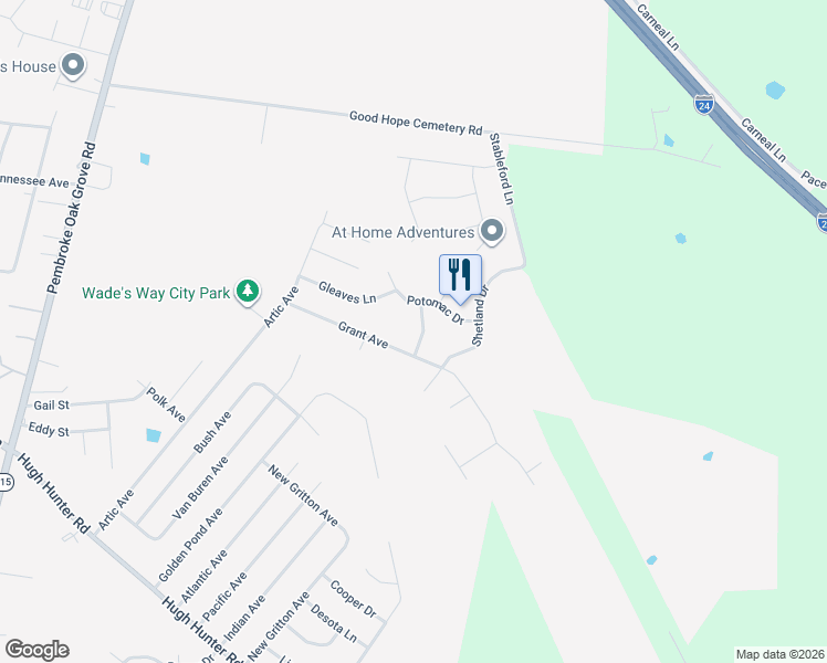 map of restaurants, bars, coffee shops, grocery stores, and more near 133 Grant Avenue in Oak Grove