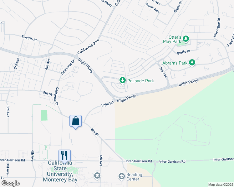 map of restaurants, bars, coffee shops, grocery stores, and more near 478 Logan Way in Marina