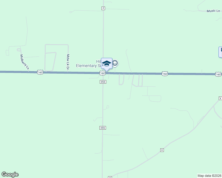 map of restaurants, bars, coffee shops, grocery stores, and more near 11052 U.S. 160 in Harviell