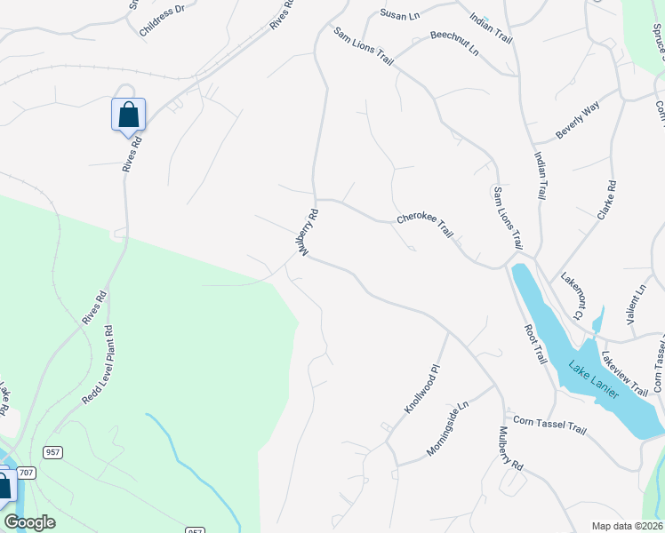 map of restaurants, bars, coffee shops, grocery stores, and more near Mulberry Road in Martinsville