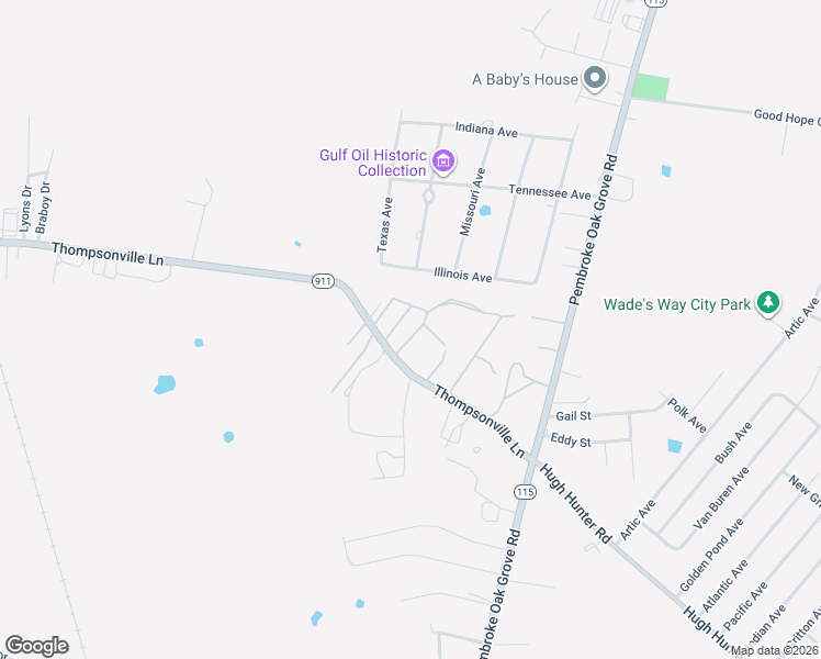 map of restaurants, bars, coffee shops, grocery stores, and more near 324 Belew Street in Oak Grove