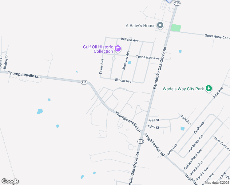 map of restaurants, bars, coffee shops, grocery stores, and more near 324 Belew Street in Oak Grove