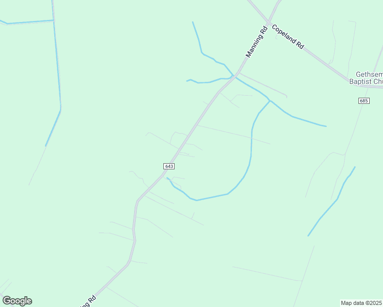 map of restaurants, bars, coffee shops, grocery stores, and more near 2816 Manning Road in Suffolk
