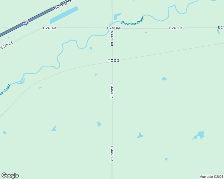 map of restaurants, bars, coffee shops, grocery stores, and more near South 4460 Road in Vinita