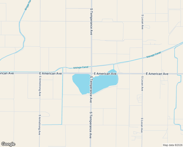 map of restaurants, bars, coffee shops, grocery stores, and more near East American Avenue & South Temperance Avenue in Fresno County