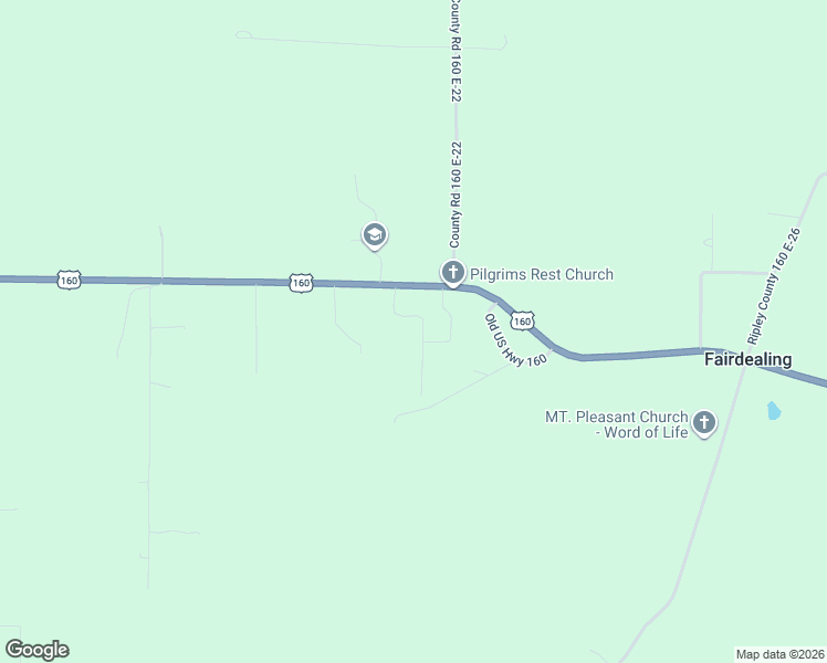map of restaurants, bars, coffee shops, grocery stores, and more near Cemetary Road in Harviell