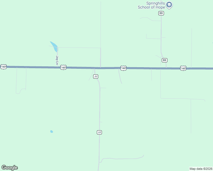 map of restaurants, bars, coffee shops, grocery stores, and more near State Highway JJ in Fairdealing