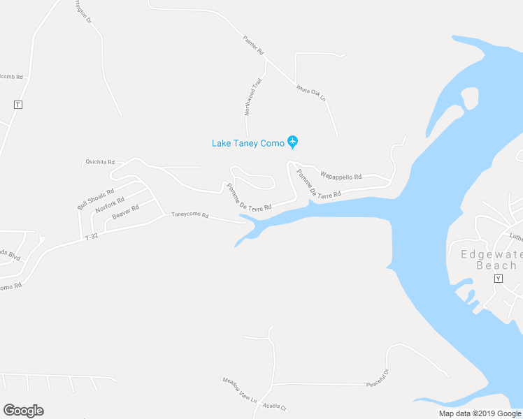 map of restaurants, bars, coffee shops, grocery stores, and more near 1001 Pomme De Terre Road in Branson