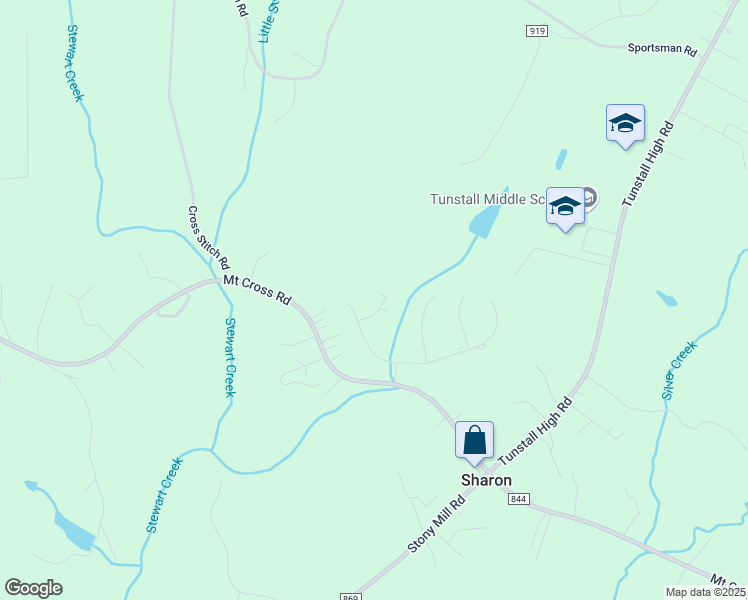 map of restaurants, bars, coffee shops, grocery stores, and more near 135 Hunters Chase in Danville