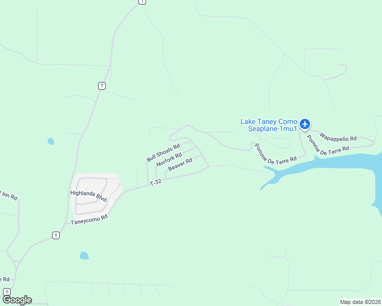 map of restaurants, bars, coffee shops, grocery stores, and more near 352 Norfolk Road in Branson