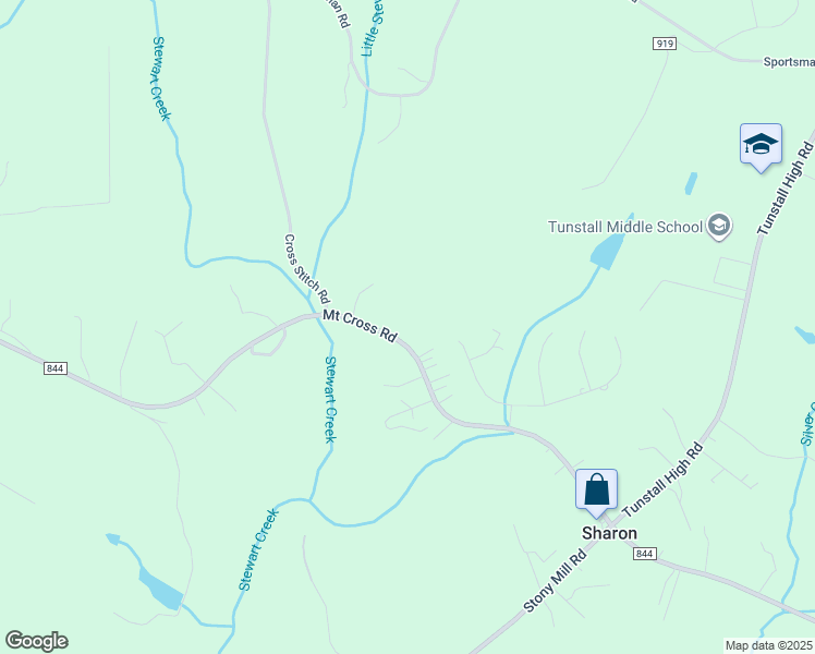 map of restaurants, bars, coffee shops, grocery stores, and more near 9020-9098 Mount Cross Road in Danville