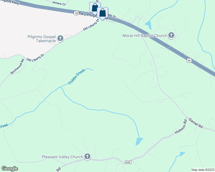 map of restaurants, bars, coffee shops, grocery stores, and more near 56 Winterhaven Drive in Axton