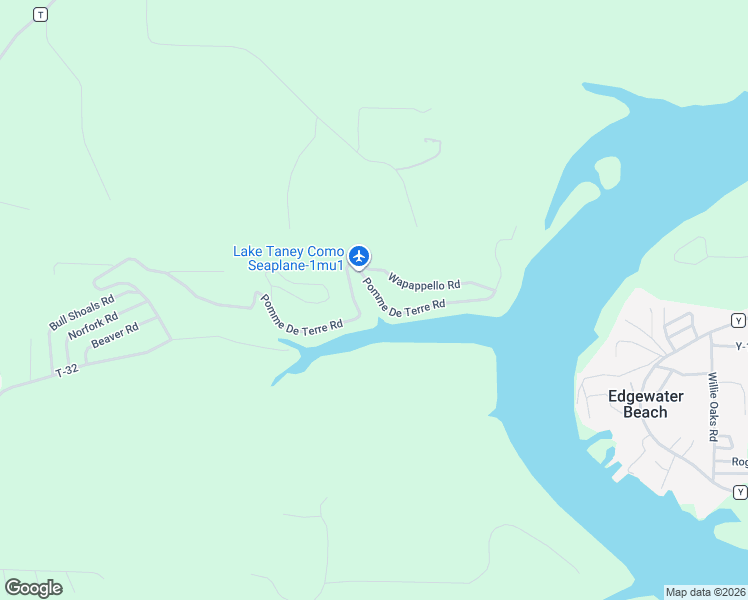 map of restaurants, bars, coffee shops, grocery stores, and more near 1430 Pomme De Terre Road in Branson