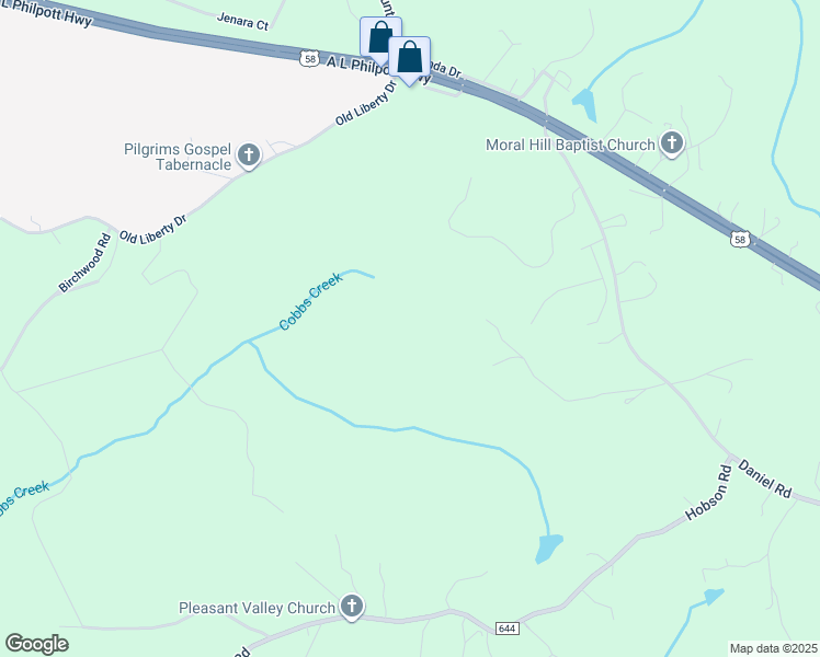 map of restaurants, bars, coffee shops, grocery stores, and more near 56 Winterhaven Drive in Axton