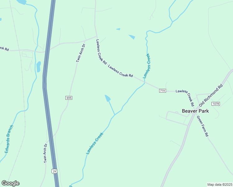 map of restaurants, bars, coffee shops, grocery stores, and more near 2000 Lawless Creek Road in Blairs