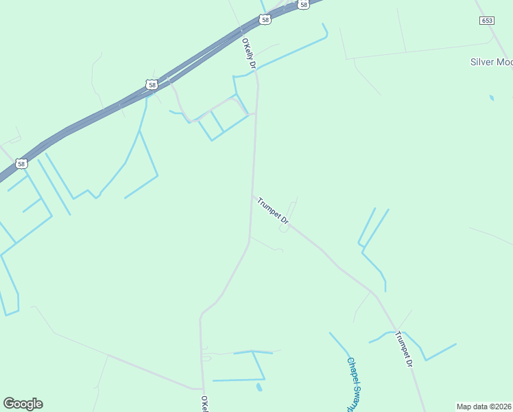 map of restaurants, bars, coffee shops, grocery stores, and more near 6395 O'Kelly Drive in Suffolk